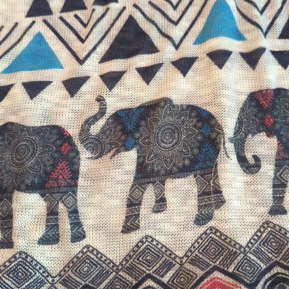 Gaze USA Tank Top Womens Boho Elephant Geometric Festival Summer - Picture 5 of 5